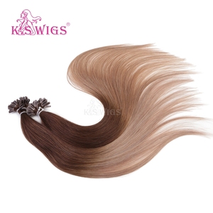 K.SWIGS T4-10 #   Extensiones de Cabello Humano Remy 100% Ombre, Cabello Liso con Cutícula Alineada, Sin Enredos, Sin Caída, Extensiones de Cabello con Punta en U de Queratina al Por Mayor - Product Image 5