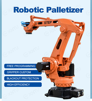 Robot de palettisation haute vitesse contrôlé par PLC 4 axes 6 axes, machine de palettisation robotisée, système d'emballage de fin de ligne avec moteur