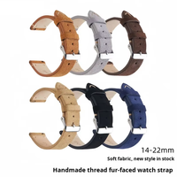 Bracelet de montre en daim souple fait main vintage, boucle à ardillon réglable, libération rapide, 16 mm - 22 mm, bracelet de montre en cuir de luxe, marron