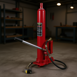 Pompe hydraulique Vevor, capacité 8 tonnes, piston simple, base à fourche, rouge, pour garage et atelier - Product Image 2