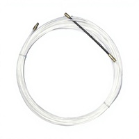 Tire-câble en nylon blanc HF-Shaw, robuste, avec boule en laiton et œillet, longueur réglable pour câble électrique
