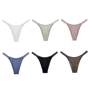 Tangas y <span class=keywords><strong>Tanga</strong></span> de Alta Calidad para Mujer, Sexy, de Poliéster/Algodón, Teñido Liso, Transpirable y Ecológico - Product Image 6