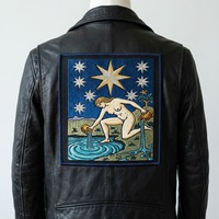 Patch thermocollant brodé étoile de Tarot, personnalisé, avec bord découpé 3D pour chemise