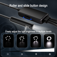 Sonde endoscopique universelle 3 en 1 USB/WiFi, 6 LED, IP67, résolution 1280x720, 2MP, objectif 8mm, zoom 3X, Android/iPhone/PC