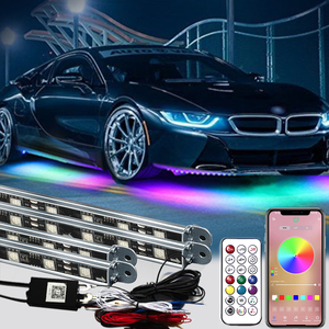 <span class=keywords><strong>Car</strong></span> Underglow Light RGB <span class=keywords><strong>Dream</strong></span> Color Chasing Strip Light Kit 4 PCS luce esterna impermeabile per auto con segnale di svolta di frenata - Product Image 1
