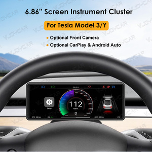 Vjoycar Mini Tesla Bảng điều khiển HUD 6.8inch Carplay màn hình cảm ứng <span class=keywords><strong>Android</strong></span> Auto Head up hiển thị cho Tesla mô hình 3 y máy ảnh tùy chọn - Product Image 2