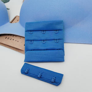 Accessoires de lingerie féminine : Extensions de soutien-gorge élastiques bleues, douces et confortables, 3 rangées, 3 crochets, fermetures à agrafes et œillets en nylon - Product Image 1