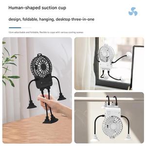 พัดลม USB รูปทรงหุ่นยนต์น่ารัก พกพาสะดวก ปรับความเร็วได้ 3 ระดับ ใช้งานได้จริงและสนุก เป็นของขวัญสำหรับเด็ก ใช้ในบ้าน สำนักงาน รถบ้าน หมุนได้ 360 องศา เสียงเบา - Product Image 4