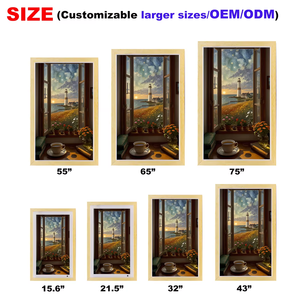 Cornice Digitale LCD con Schermo Artistico da 21.5"32"43"55", Display <span class=keywords><strong>Video</strong></span> 2K 4K, Sistema Android WiFi per Gallerie - Product Image 5