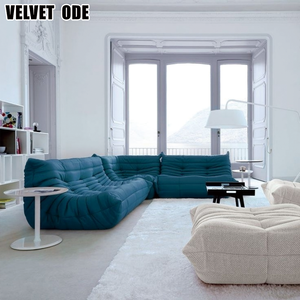 Canapé moderne <span class=keywords><strong>Togo</strong></span>, ensemble de canapés modulaires Caterpillar, canapé sectionnel en tissu suédé <span class=keywords><strong>rose</strong></span> pour salon et maison - Product Image 6
