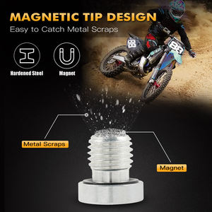 Vis de vidange magnétique NICECNC M12xP1.5 pour carter d'huile <span class=keywords><strong>Yamaha</strong></span> <span class=keywords><strong>WR</strong></span> YZ 80 100 125 200 250 400 426 465 490 <span class=keywords><strong>500</strong></span> - Product Image 2