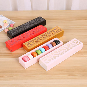 Bán Buôn Vàng Laser Rỗng Tráng Miệng Macaron Giấy Bao Bì Trượt Ngăn Kéo Cho Cookie Và Sô Cô La Cho Đường Lưu Trữ - Product Image 2