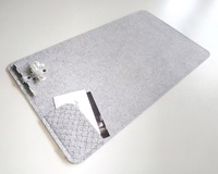 Protecteur de table de bureau en feutre grand bureau feutre clavier d'ordinateur tapis de bureau tapis de souris avec poche organisateur