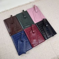 Ensemble cadeau de voyage 3 pièces en cuir PU JOYSUN, motif croco, étui de passeport imperméable et durable, porte-cartes de crédit, étiquette de bagage, pour affaires