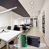 YET406PC-X + YET185 émetteur et récepteur longue portée télécommande rf 433mhz pour contrôleur de moteur de porte de volet roulant
