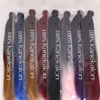 Cheveux raides Yaki pré-étirés pour tresses, fibre haute température 24 pouces, 100g, double trame machine, pour tresses en boîte