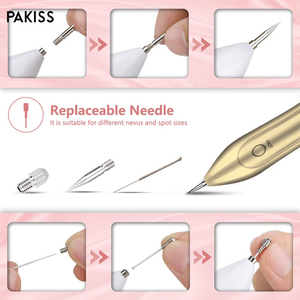 ชุดปากกาลบจุดด่างดำ PAKISS สีโรสโกลด์, เครื่องมือดูแลผิวแบบชาร์จ USB ปรับได้ 9 ระดับ พร้อมชุดเข็ม, สินค้าในคลังสินค้าสหรัฐอเมริกา, ไซส์ S - Product Image 5