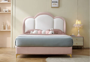 Lit pour enfants en bois massif, lit nuage, chambre à coucher, dossier souple, réglable, lit camion pour garçon, <span class=keywords><strong>petite</strong></span> fille, chambre d'enfant - Product Image 2