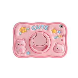 Silicone 360 ° xoay trường hợp đối với <span class=keywords><strong>iPad</strong></span> 9th gen/<span class=keywords><strong>iPad</strong></span> <span class=keywords><strong>Mini</strong></span> 6-chống sốc đứng bìa với 3D phim hoạt hình lợn thiết kế - Product Image 4