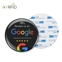 Époxy étanche personnalisé Nfc carte d'examen d'entreprise Nfc Tag google Review autocollant pour les médias sociaux