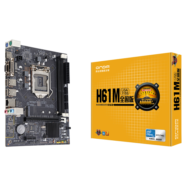 Cheap Computer Motherboard H61M 2x DDR3 LGA 1155 Support 2th/3th Processor Gaming Processor