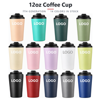 Boîte cadeau avec logo personnalisé, design classique, tasse isotherme réutilisable en acier inoxydable à double paroi pour le sport, pour les tasses à café en plein air