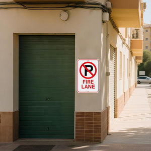 Panneau <span class=keywords><strong>de</strong></span> signalisation « <span class=keywords><strong>Interdiction</strong></span> <span class=keywords><strong>de</strong></span> stationnement sur voie <span class=keywords><strong>de</strong></span> secours » en aluminium, avec feuillard réfléchissant <span class=keywords><strong>de</strong></span> qualité ingénieur, imperméable et antirouille, avec trous pré-percés - Product Image 5