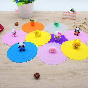 أغطية أكواب سيليكون مخصصة بتصميم كرتوني إبداعي 10 سم، صالحة للطعام، للقهوة والشاي، غطاء قابل لإعادة الاستخدام - Product Image 5