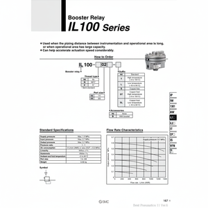 รีเลย์บูสเตอร์นิวเมติก SMC IL100-N03บริการเติมเต็มตัวแปรด้วยตนเอง - Product Image 1