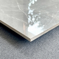 Carreaux de sol en porcelaine polie effet marbre gris brillant Kewent 24x48 600 X 1200mm, vente en gros 60x120