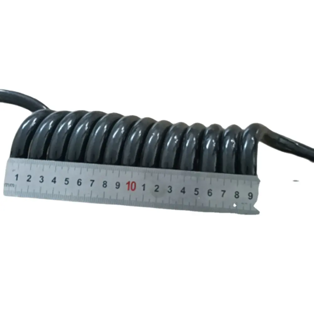 Cable de alambre de resorte telescópico con núcleo de cobre TPU PVC 2 3 4 5 Core 1, 5 mm2 Cable de fuente de alimentación en espiral