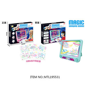 工場卸売 子供向けアート教育用 3Dグラフィック蛍光絵画 マジックドローイングパッド LEDライティングボード ライトプラスチック - Product Image 4
