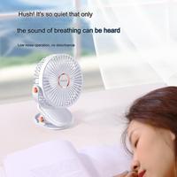 Ventilateur de bureau électrique portable Jooyroom, mini, puissant, pliable, à clipser, fonctionnant sur batterie, pour usage domestique et extérieur