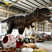 Dinosaure animatronique grandeur nature pour parc d'attractions, T-rex robotique réaliste, fausse reproduction de dinosaure pour exposition