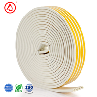 Bande d'étanchéité en mousse EPDM autocollante en forme de D pour porte et fenêtre, insonorisante, imperméable, anti-poussière, résistante aux UV/à la chaleur