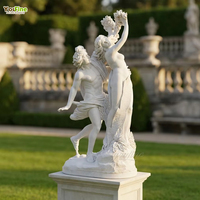 Statue classique en marbre naturel d'Apollo et de Daphné pour la décoration de jardin, de villa ou de parc en extérieur