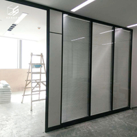 Panneau acoustique intérieur cloison en bois cloison de séparation cloison de bureau cloison en verre insonorisée mur avec stores