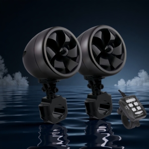Système de haut-parleurs stéréo étanche pour <span class=keywords><strong>moto</strong></span> avec son Hi-Fi, émetteur FM, entrées USB et AUX - Product Image 1