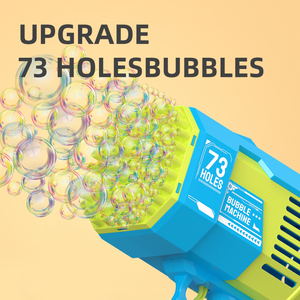Souffleur de bulles <span class=keywords><strong>73</strong></span> trous, pistolets à bulles de fusée, lumières Led, Machine à bulles, jouets pistolet pour enfants, jeu d'été en plein air - Product Image 5