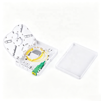 Boîtier de terminaison fibre optique FTTH 2 ports 2 fibres, plaque murale ABS pour adaptateur SC APC UPC, boîtier de distribution intérieur FTTX