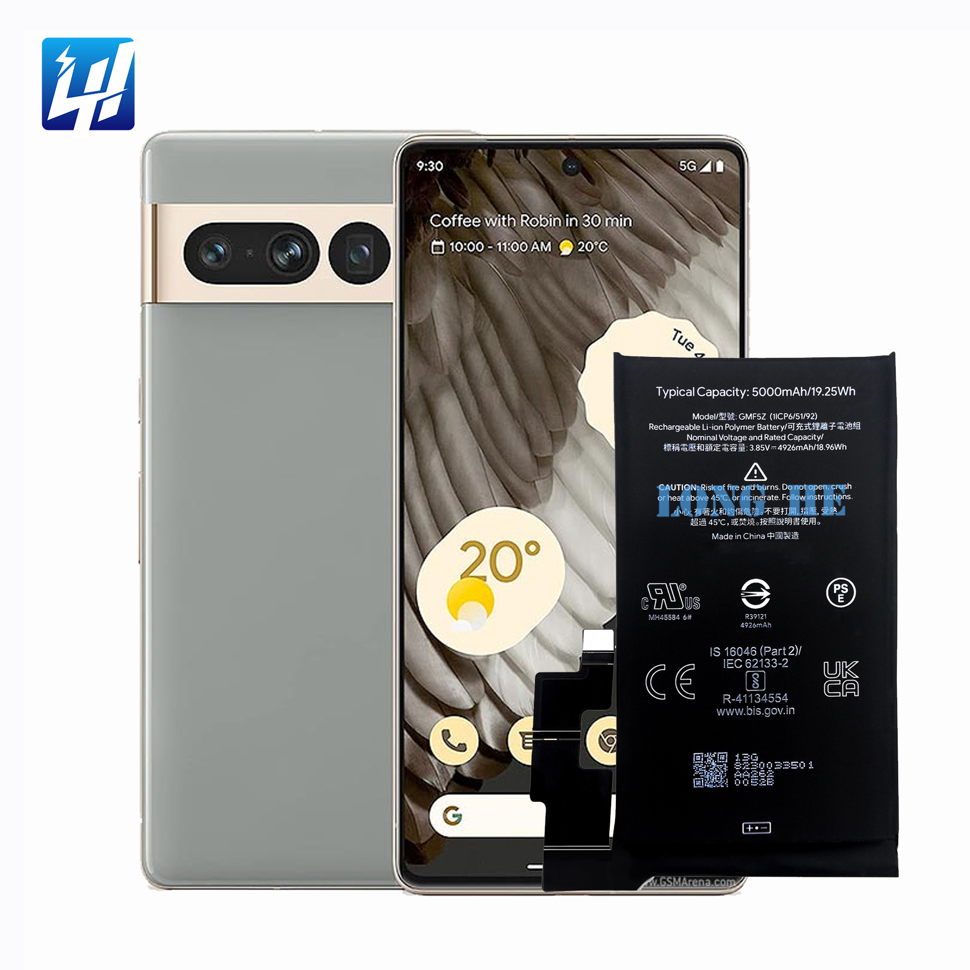 バッテリー新品 Pixel7 Pro 256GB Google pro 美品 Google Pixel 7 pro純正電話バッテリー用のオリジナル品質の