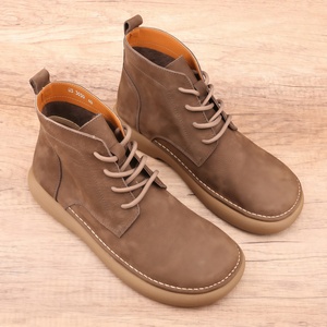 <span class=keywords><strong>Botas</strong></span> de Hombre Retro de Media Caña para Otoño/Invierno 2025, de Cuero de Grano Completo, con Suela Suave y Resistente al Desgaste - Product Image 1