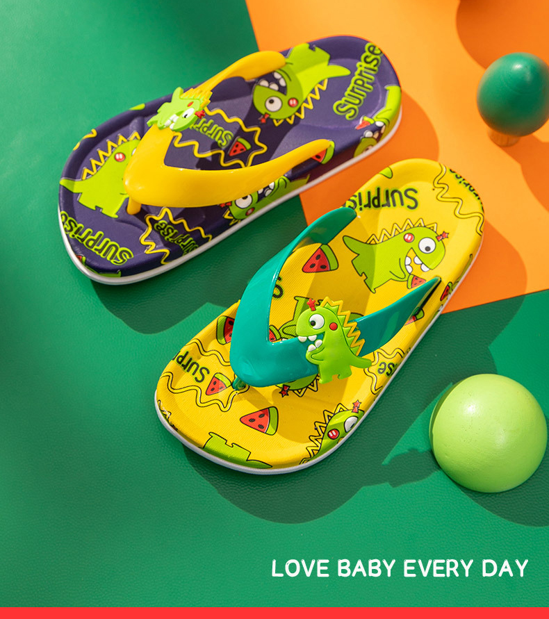 Children's Flip-flops Slippers Kids Cartoon Non-slip Printed Flipflops for Boys and Girls