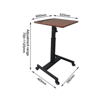 Meubles de bureau scolaire populaires Bureau modulaire réglable à manivelle avec composants mobiles Roues Bureau d'étude pour une seule personne