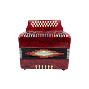 Acordeón Diatónico Profesional SEASOUND OEM con 31 Botones y 12 Bajos, Instrumento Acordeón de Botones Rojos Económico JB3112A Hecho de Madera - Product Image 2