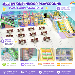 High ROI <b>Indoor</b> Playground with <b>Slide</b> Ball Pit Combo for Kids Cafe Birthday Party Business - Product Image 1