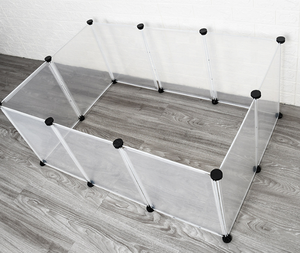Pagar Lipat DIY untuk Hewan Peliharaan, Panel Kandang Anjing dari PP, Perlengkapan Anjing, Kandang Hewan Kecil, Kelinci, Marmut, 7-15 Hari - Product Image 2