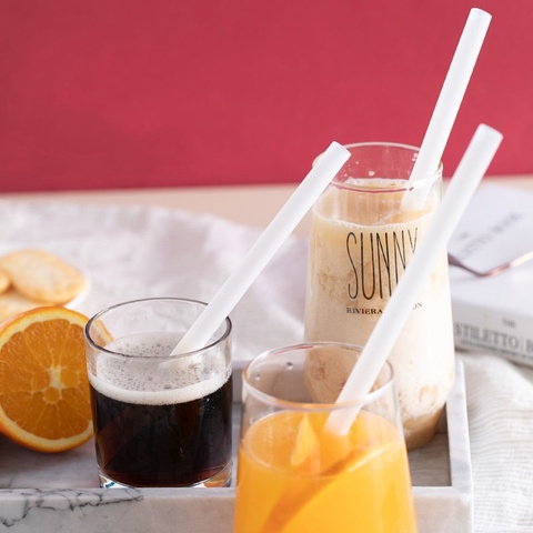 Biodegradable Drinking Pla Spoon Straws For Bar Eco Plastic