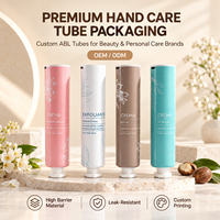 Tubes d'emballage pour crème pour les mains en aluminium recyclé mat et plastique, compressibles, 10g, avec bouchon à vis, impression UV, logo personnalisé, 12,7-35mm
