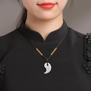 หยกธรรมชาติ หยกไท่จี๋ จี้หยก UNISEX คู่รัก สไตล์จีน ดีไซน์ดั้งเดิม ของขวัญพร้อมใบรับรอง HJ36 - Product Image 3